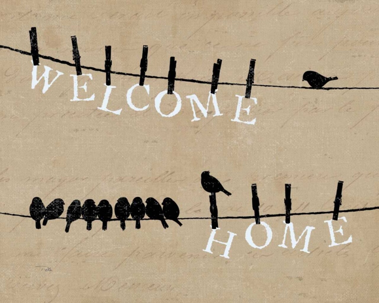 Birds on a Wire - Welcome Home Poster Print by Alain Pelletier - Item # VARPDX10033